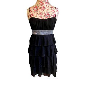 Sweet Storm Black Tiered Baby Doll Dress - Size L